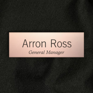 Roos Gold Employee Personeel Magnetic Name Tag Bad