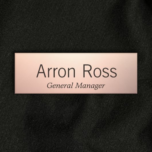 Roos Gold Employee Personeel Magnetic Name Tag Bad
