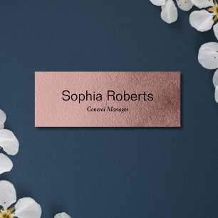 Roos Gold Employee Staff Magnetic Name Tag Badge