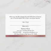 Roos Gold en Black Diagonal Stripe Referral Kaarte (Achterkant)