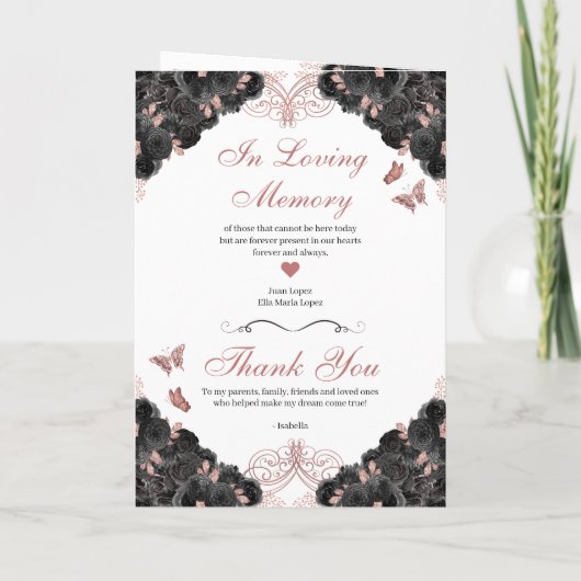 Roos Gold en Black Floral Tiara Quinceanera (Achterkant)