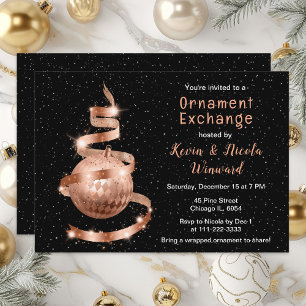 Roos Gold- en Black kerstsierExchange Kaart