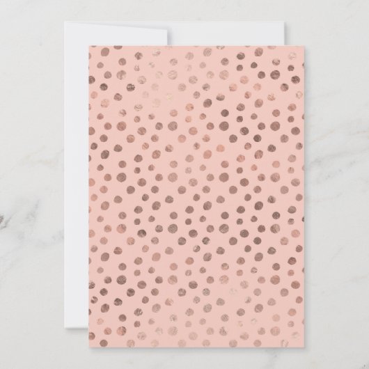 Roos Gold en Blush Baby of Vrijgezellenfeest per p Kaart (Achterkant)