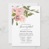 Roos Gold en Blush Bridal of Baby shower per post Kaart (Voorkant)