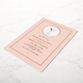 Roos Gold en Blush Cocktail Bachelorette Party Folie Uitnodiging (Gedraaid)