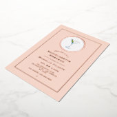 Roos Gold en Blush Cocktail Bachelorette Weekend Folie Uitnodiging (Gedraaid)