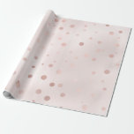 Roos Gold en Blush Confetti Cadeaupapier<br><div class="desc">Folie kettingpapier..</div>