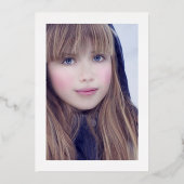 Roos Gold en Blush Faux Agate Bat Mitzvah Foto Folie Uitnodiging (Achterkant)