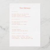 Roos Gold en Blush Flamingo Bachelorette Weekend Folie Uitnodiging (Achterkant)