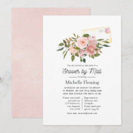 Roos Gold en Blush Floral Vrijgezellenfeest per po Kaart