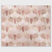 Roos Gold en Blush French Wine themed Cadeaupapier (Vlak)