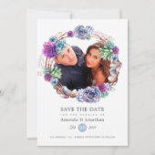 Roos Gold en Blush Geometric Photo Wedding Save The Date (Voorkant)