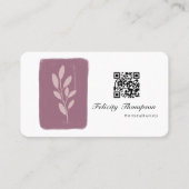 Roos Gold en Blush Horticulture QR Code Visitekaartje (Voorkant)