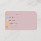 Roos Gold en Blush Horticulture QR Code Visitekaartje (Achterkant)