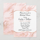 Roos Gold- en Blush-huwelijksrepetitie Kaart (Voorkant / Achterkant)