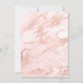 Roos Gold- en Blush-huwelijksrepetitie Kaart (Achterkant)