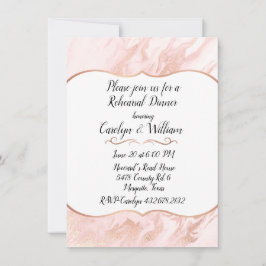 Roos Gold- en Blush-huwelijksrepetitie Kaart