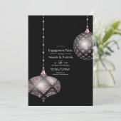 Roos Gold en Blush kerstfeestdag Kaart (Staand voorkant)