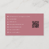 Roos Gold en Blush Los Angeles Manicure Salon Visitekaartje (Achterkant)