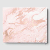 Roos Gold en blush marged Weddenbank Gastenboek (Achterkant)