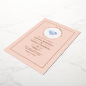 Roos Gold en Blush Pink Diamond Wedding Folie Invi Folie Uitnodiging (Gedraaid)