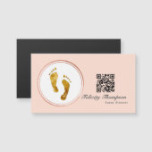 Roos Gold en Blush Pink Event Planner QR Code (Voorkant / Achterkant)