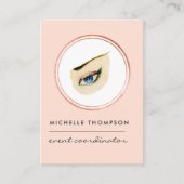 Roos Gold en Blush Pink Event Planner Visitekaartje (Voorkant)