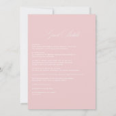 Roos Gold en Blush Pink Floral Wedding Kaart (Achterkant)