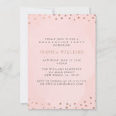 Roos Gold en Blush Pink Graduation Party Kaart (Achterkant)