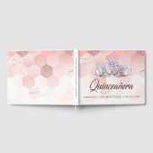 Roos Gold en Blush Pink Quinceañera Gastenboek (Volledig)