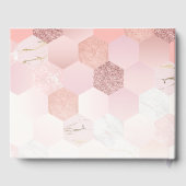 Roos Gold en Blush Pink Quinceañera Gastenboek (Achterkant)