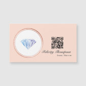 Roos Gold en Blush Pink Wedding Planner QR Code (Voorkant)