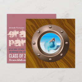 Roos Gold en Blush Roze Afstuderen Foto Kaart