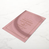 Roos Gold en Blush roze bruine bruidbruine Folie I Folie Uitnodiging (Gedraaid)