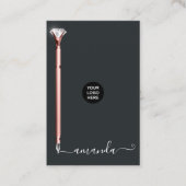 Roos Gold en Blush roze diamantpen Visitekaartje (Voorkant)