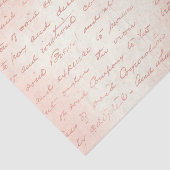 Roos Gold en Blush Roze kalligrafie Tissuepapier (Detail)