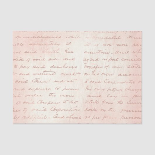 Roos Gold en Blush Roze kalligrafie Tissuepapier (Voorkant)