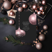 Roos Gold en Blush roze kerstbruiloft