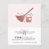 Roos Gold en Blush roze reinigingsservices Flyer (Achterkant)