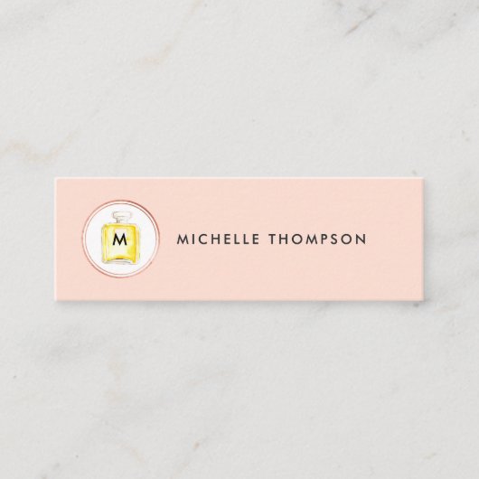 Roos Gold en Blush Roze schoonheidsspecialist Mini Visitekaartje (Voorkant)