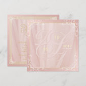 Roos Gold en Blush uitnodigingen (Voorkant / Achterkant)