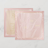 Roos Gold en Blush uitnodigingen (Voorkant / Achterkant)