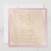 Roos Gold en Blush uitnodigingen (Achterkant)