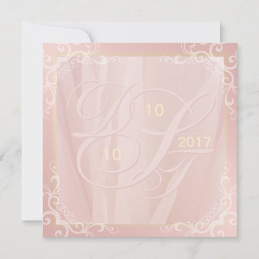 Roos Gold en Blush uitnodigingen (Voorkant)