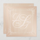 Roos Gold en Blush uitnodigingen (Voorkant / Achterkant)