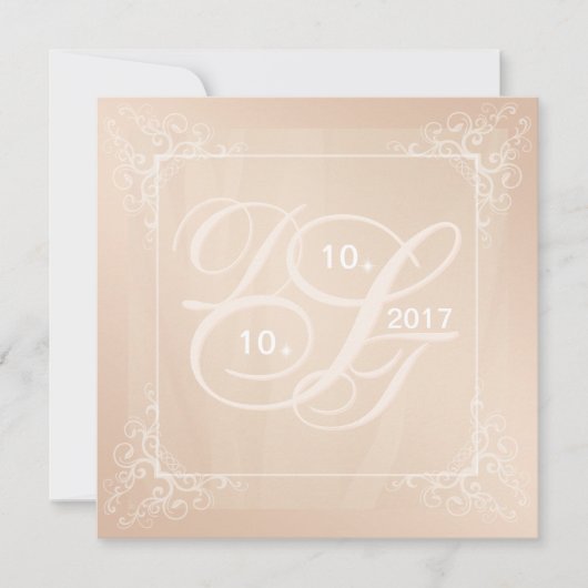 Roos Gold en Blush uitnodigingen (Voorkant)