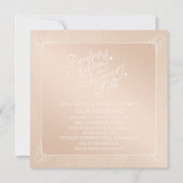 Roos Gold en Blush uitnodigingen