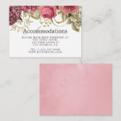  Roos Gold en Blush Wedding Accommodations Informatiekaartje (Voorkant / Achterkant)