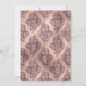 Roos Gold- en Blush Wine Tasting Couples Shower Kaart (Achterkant)