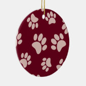 Roos Gold- en Bourgogkleurige kleurenpatroon Keramisch Ornament (Rechts)